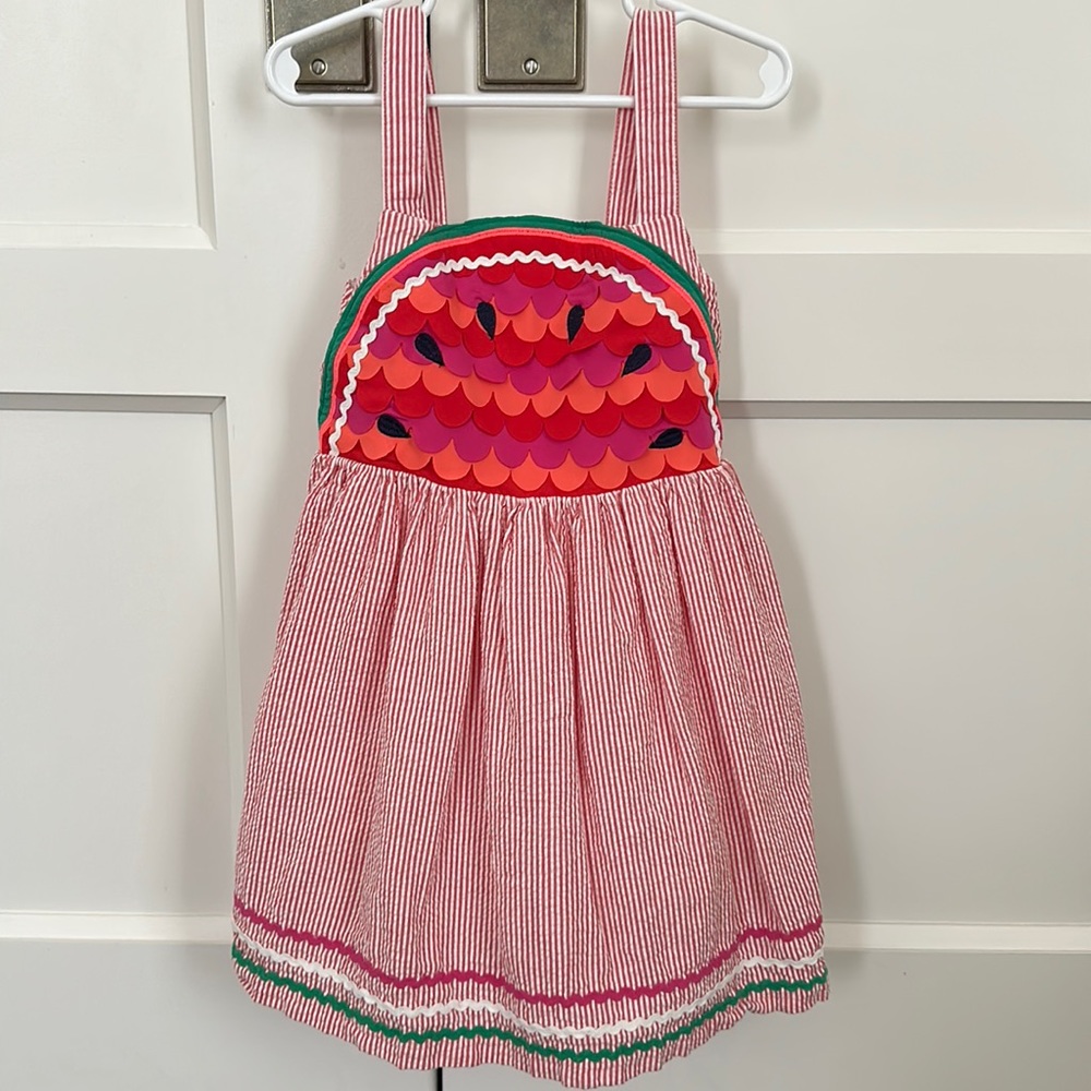 Mini Boden watermelon embellished dress